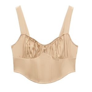 Zara Satin Crop Top